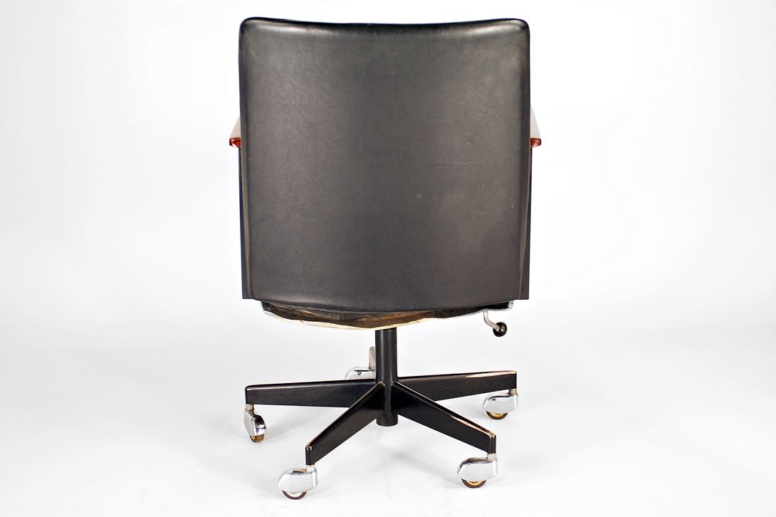 Foto Black Leather Mauser Office Chair 1955