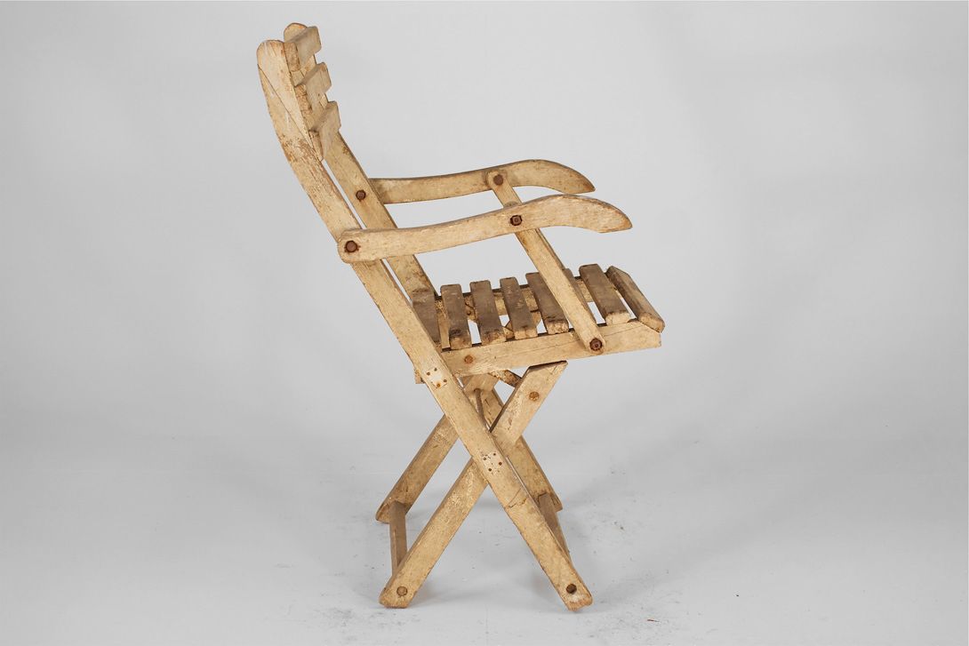 Foto Light Wood Garden Folding Chair