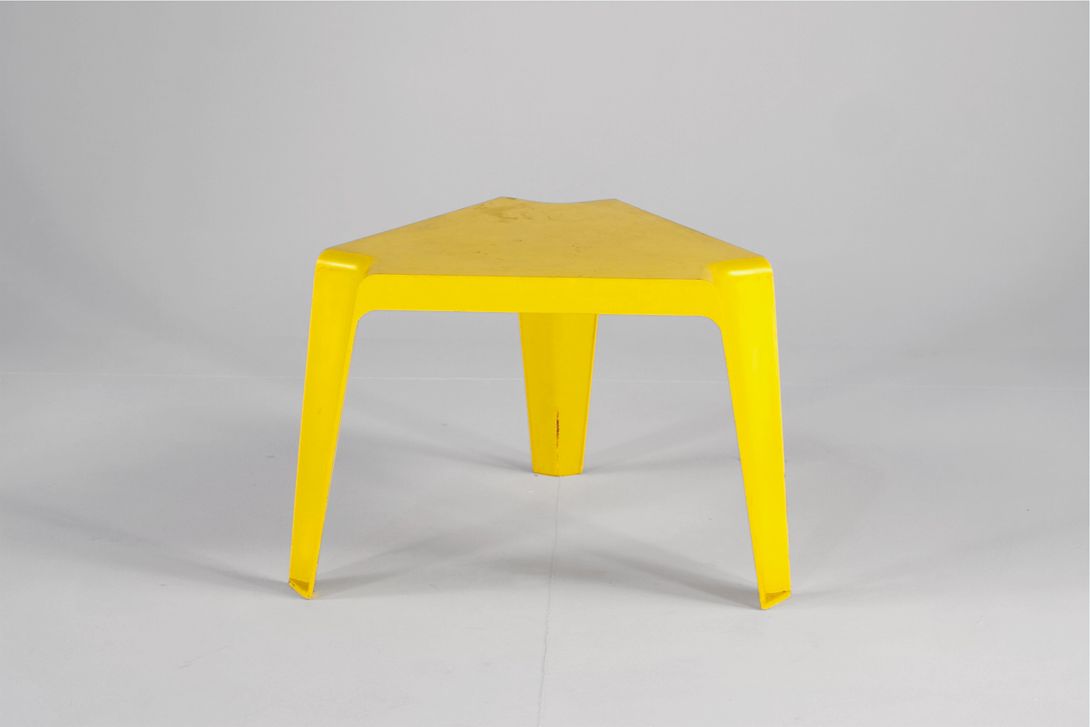 Foto Yellow Bofinger Stool/Table h38x60x60