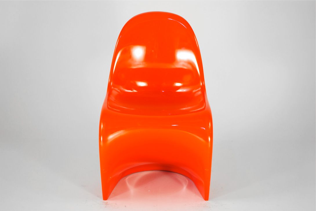Foto Vermilion Panton Chair, 1st Generation 1968, Polyurethane