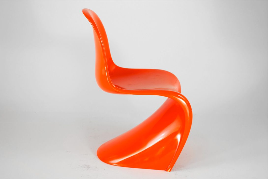 Foto Vermilion Panton Chair, 1st Generation 1968, Polyurethane