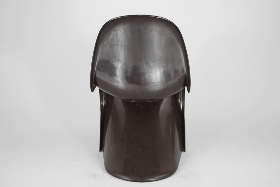 Foto Pitch Black Panton Chair, Polyurethane