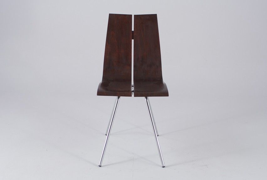 Foto Dark Brown Wooden Bellmann GA Chair