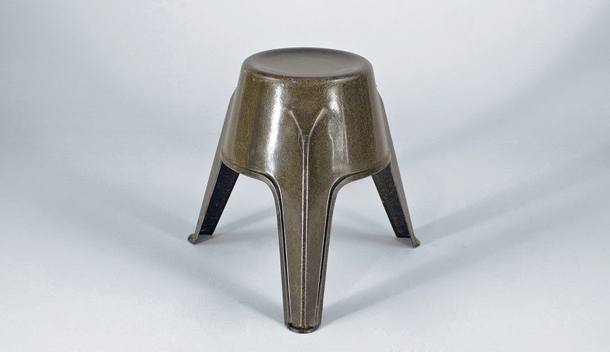 Foto Fieberglas Stool Bundeswehr 1967