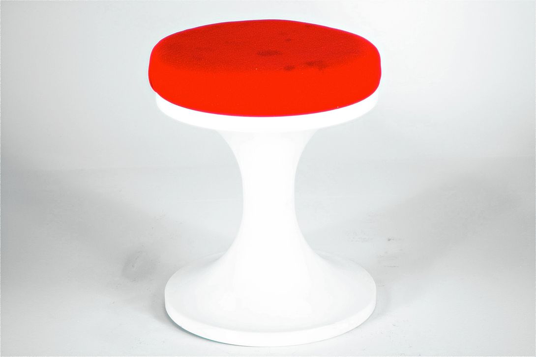 Foto Tulip Stool Plastic Bath Red
