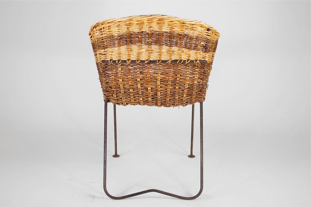 Foto Bicolor Basket Chair with Metal Frame