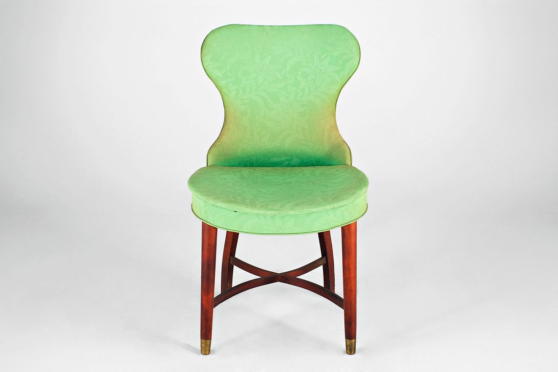 Foto Art Deco Sky Leather Chair South French 1945