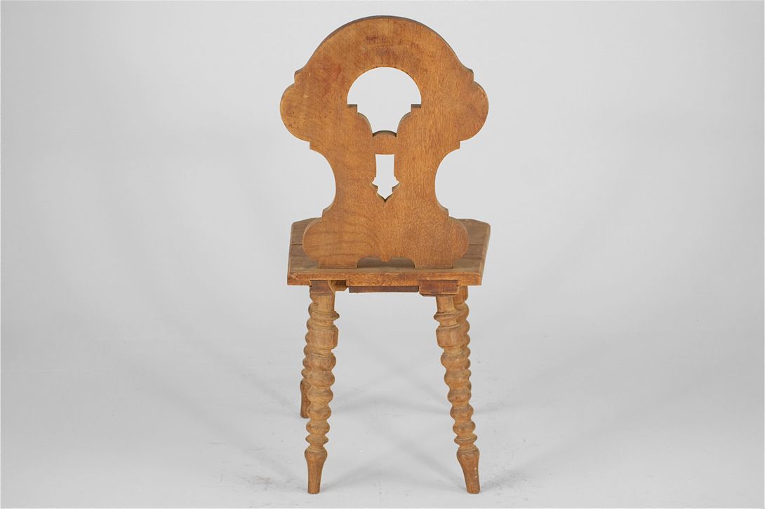 Foto Black Forest Wooden Kitchen Chair 1895