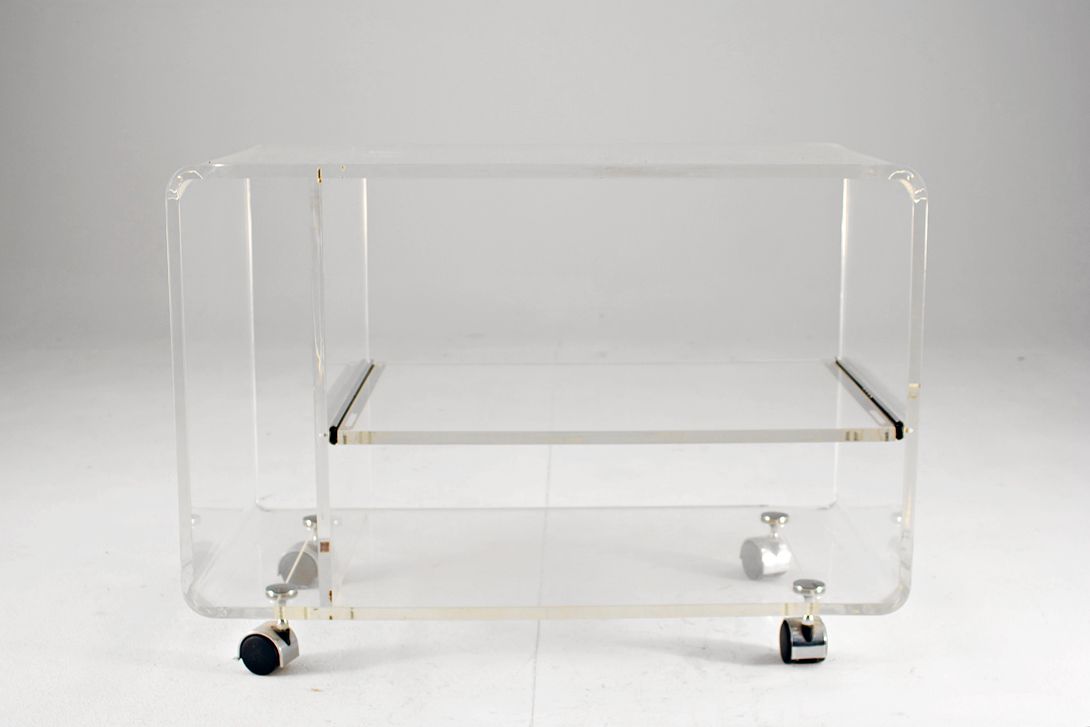 Foto Acrylic TV Table with Shelf h58x81x42
