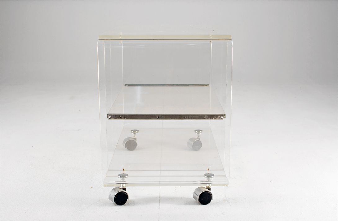 Foto Acrylic TV Table with Shelf h58x81x42