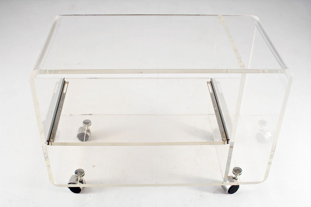Foto Acrylic TV Table with Shelf h58x81x42