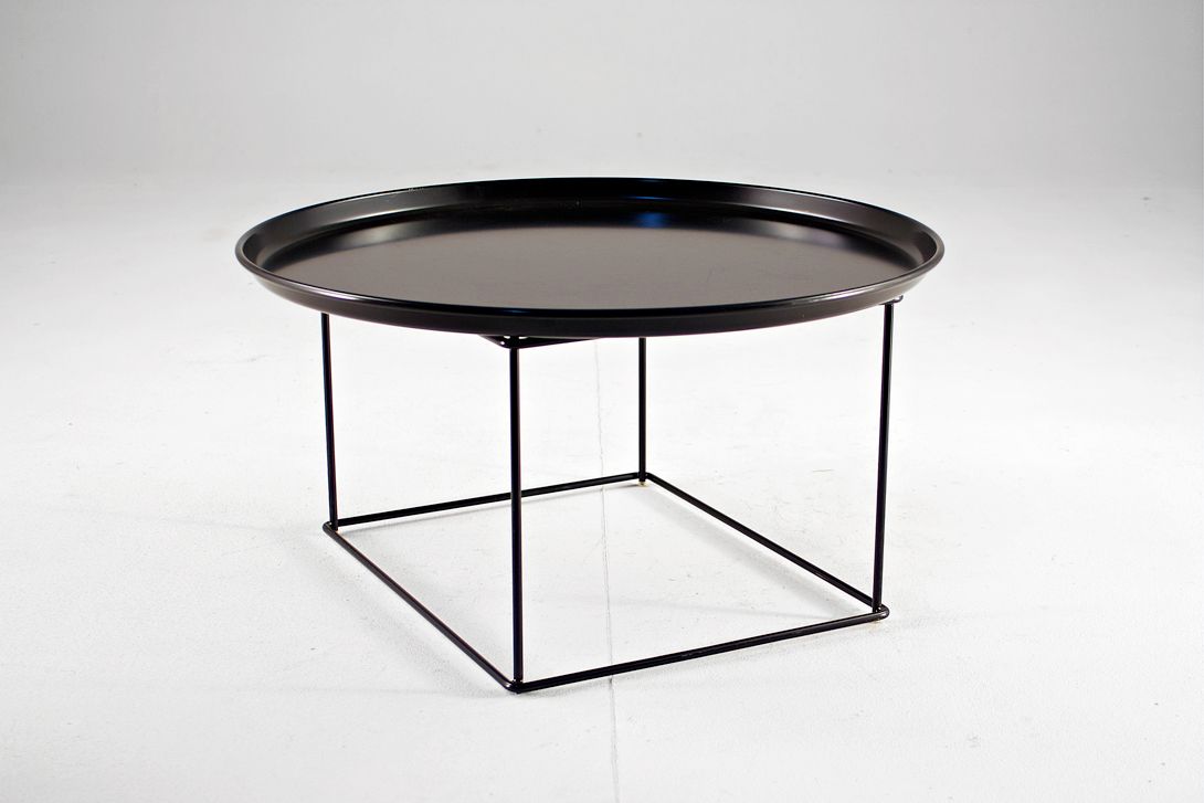 Foto Black Round Metal B&#038;B Italia Coffee Table h30x60