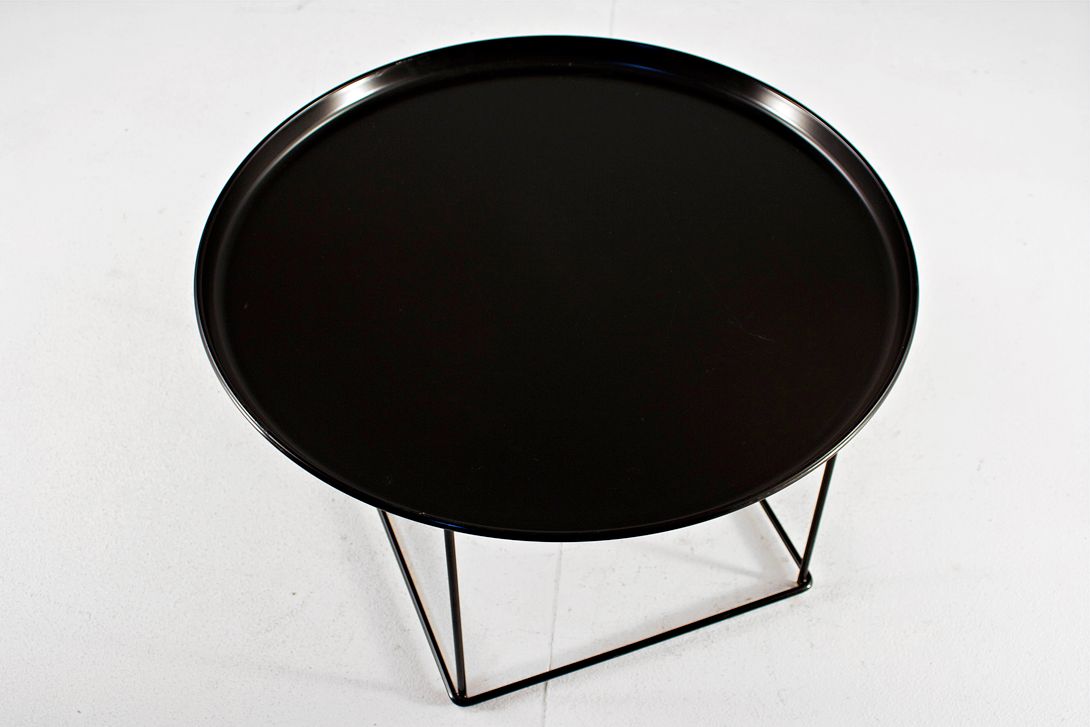 Foto Black Round Metal B&#038;B Italia Coffee Table h30x60