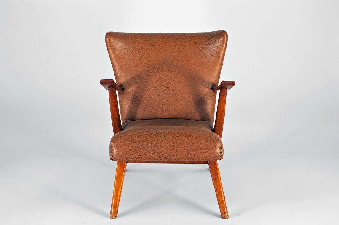 Foto Cocktail Chair Brown Skyleather 1950