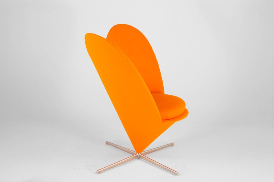 Foto Orange Verner Panton Heart Chair 1959