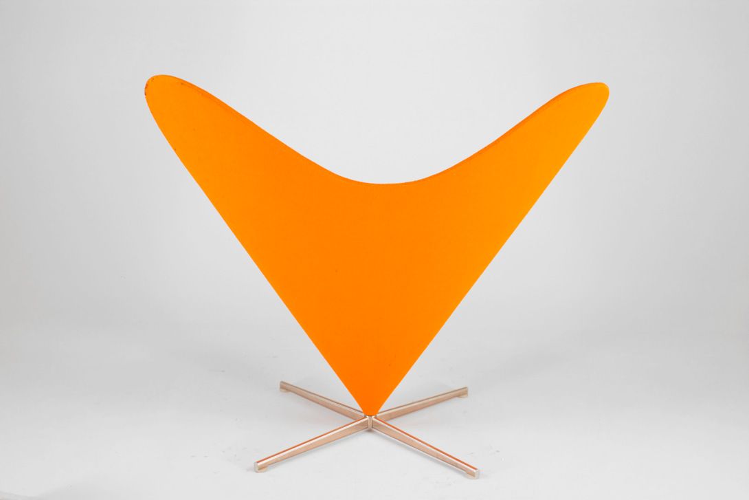 Foto Orange Verner Panton Heart Chair 1959
