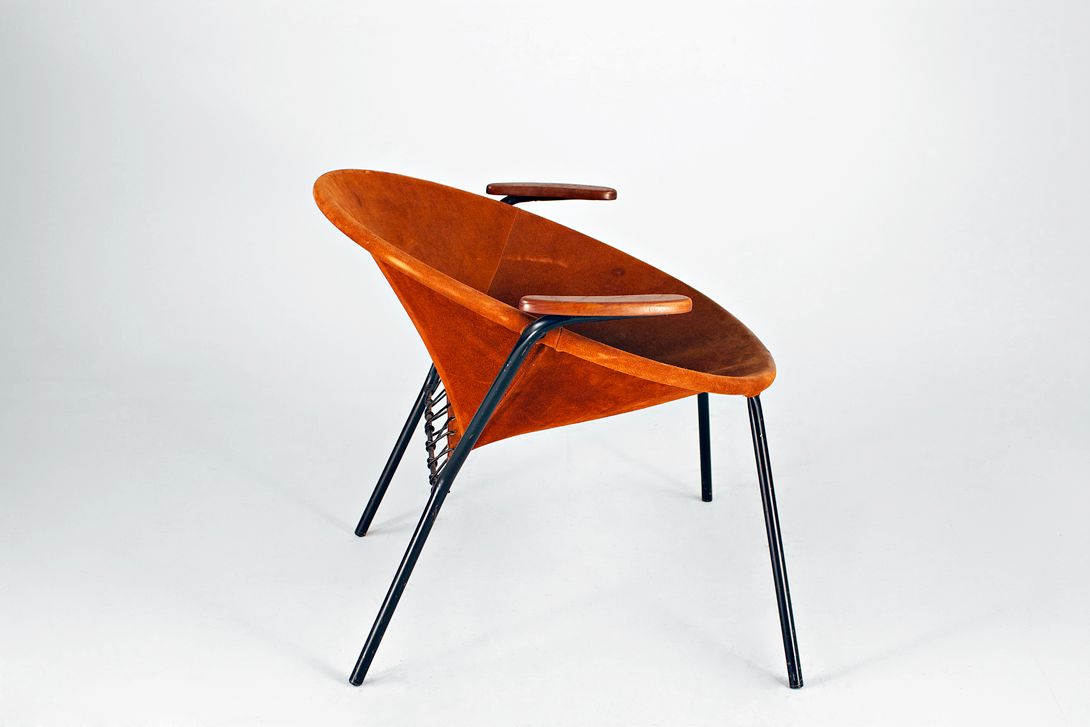 Foto German 50&#8217;s Leather Chair