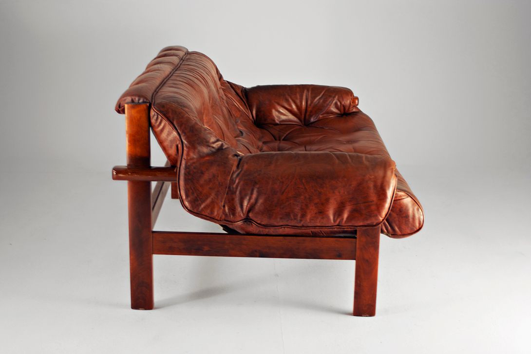 Foto Rosewood Sofa Cognac 1964 h68x143x90