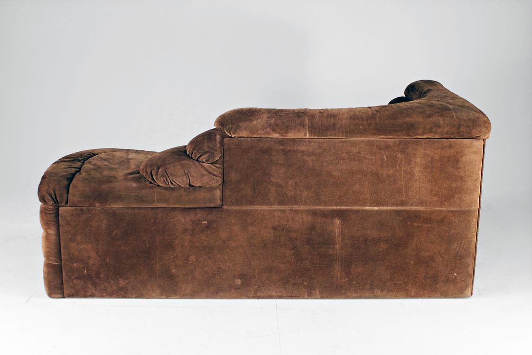 Foto DS-1025 Terazza Sofa Brown Suede h66x155x86