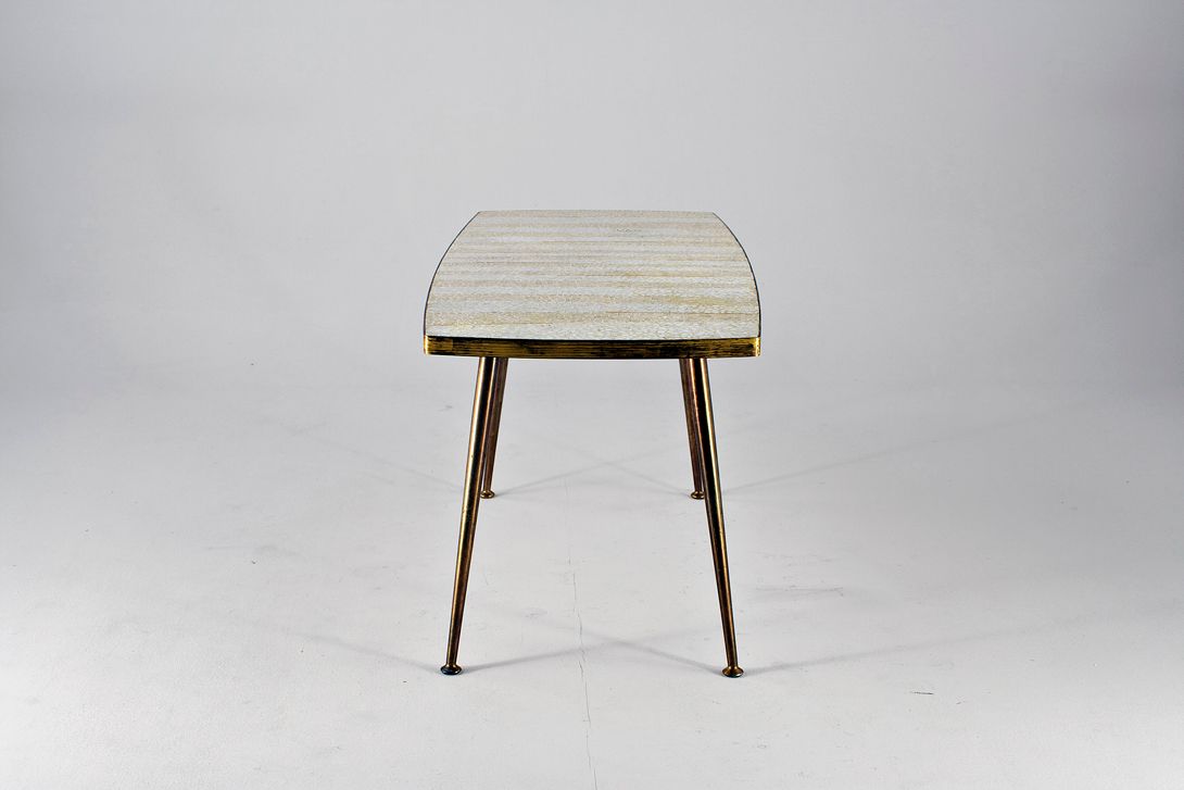 Foto Berthold Müller Brass Mosaic Coffee Table 1950 h52x104x49
