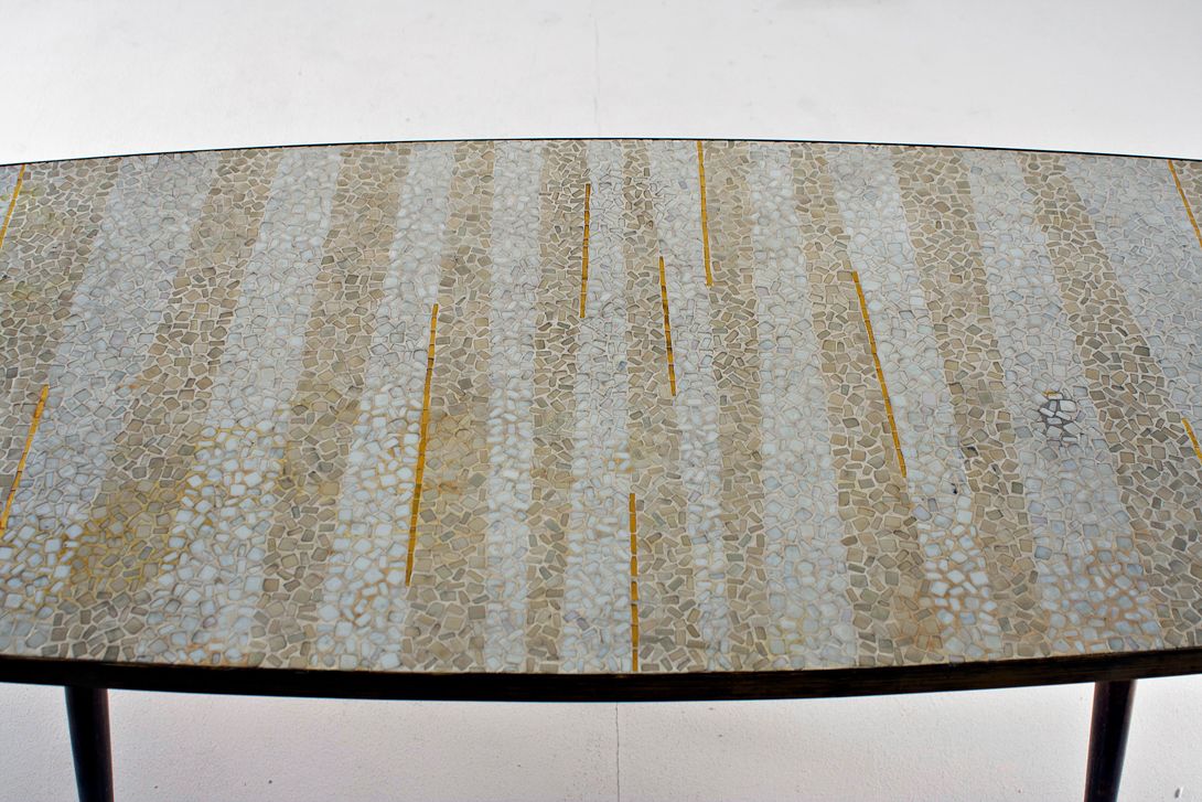 Foto Berthold Müller Brass Mosaic Coffee Table 1950 h52x104x49