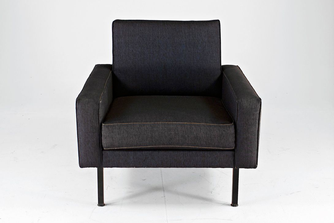 Foto Knoll Armchair Black Jeans Fabric 1967