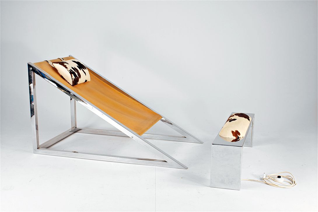 Foto Chrome Elastic Mies Lounge Chair