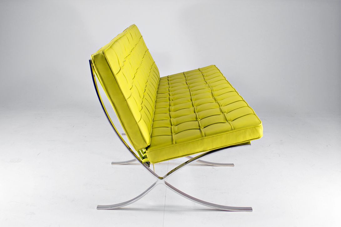 Foto Barcelona Style Neon Green Lounge Sofa Modern Design, Sizes Differ