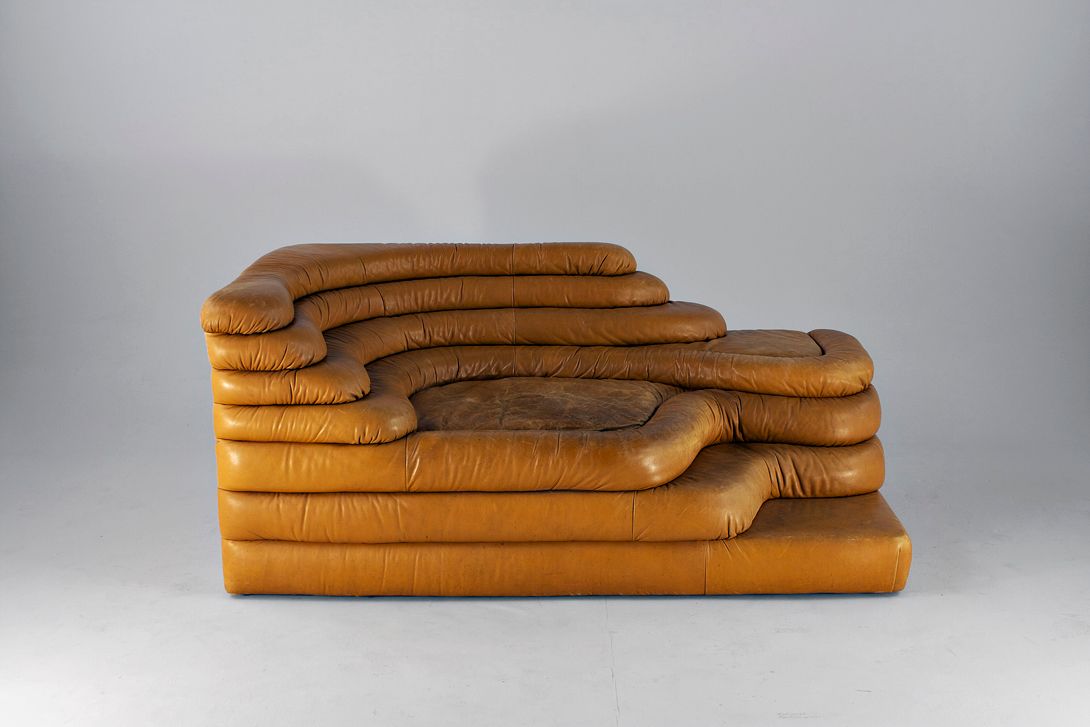 Foto DS-1025 Terazza Sofa Cognac h66x155x86