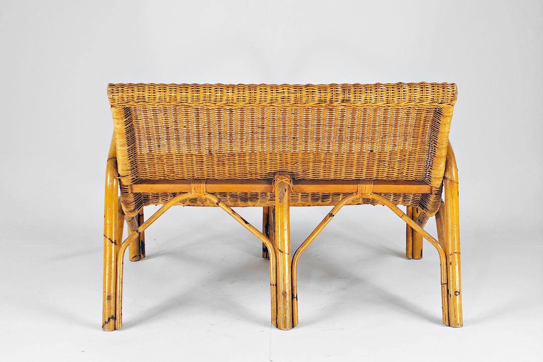 Foto Antique Bamboo Deck Sofa 1930