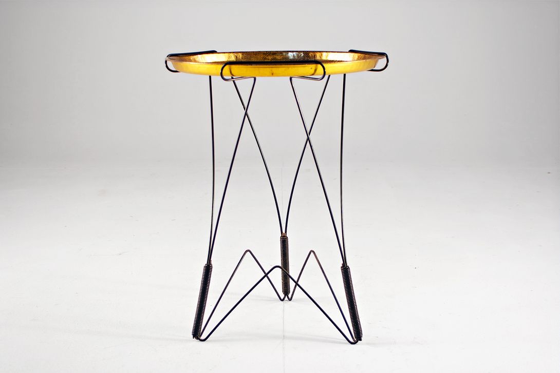 Foto Mid Century Tray Table Hairpin Legs h59x46