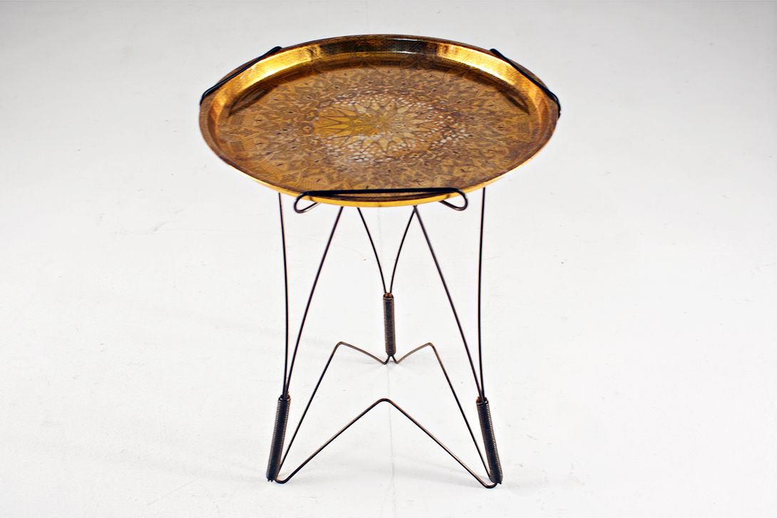 Foto Mid Century Tray Table Hairpin Legs h59x46