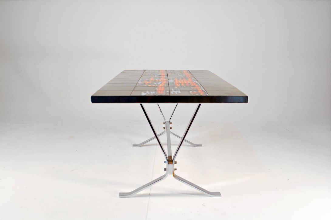 Foto Fat Lava Chrome Coffee Table 1961 h52x155x63