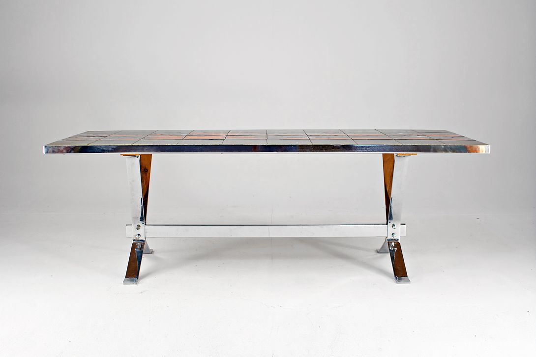 Foto Fat Lava Chrome Coffee Table 1961 h52x155x63