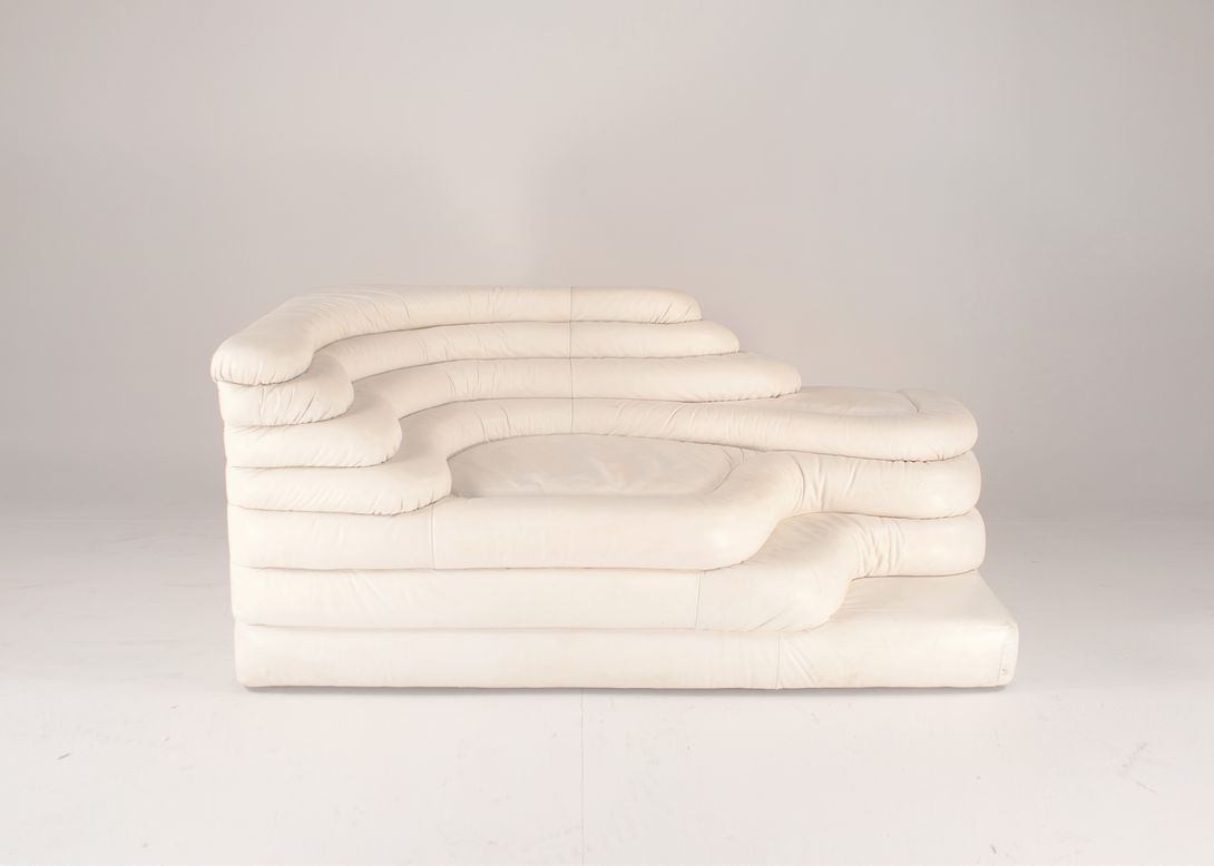 Foto DS-1025 Terazza Sofa White Leather h66x155x86