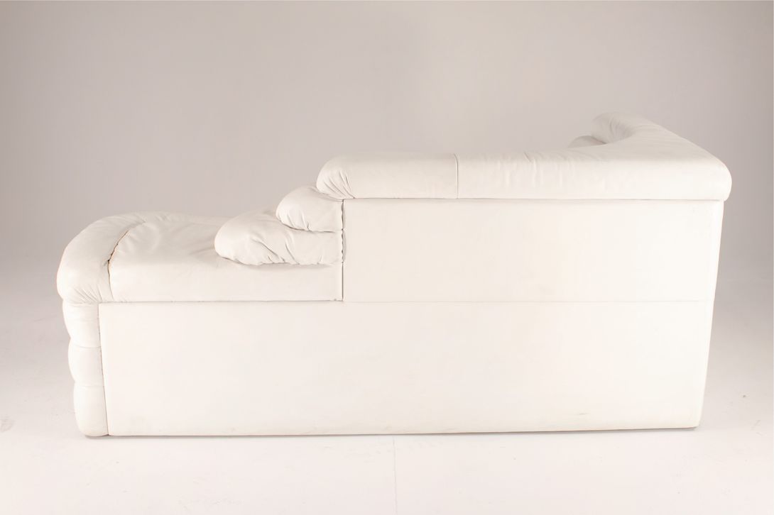 Foto DS-1025 Terazza Sofa White Leather h66x155x86