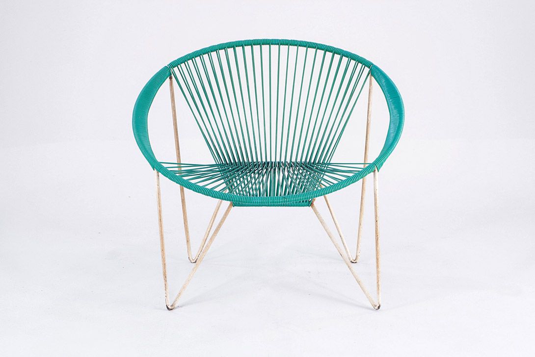 Foto Rubber Cord Garden Chair 1969 Green
