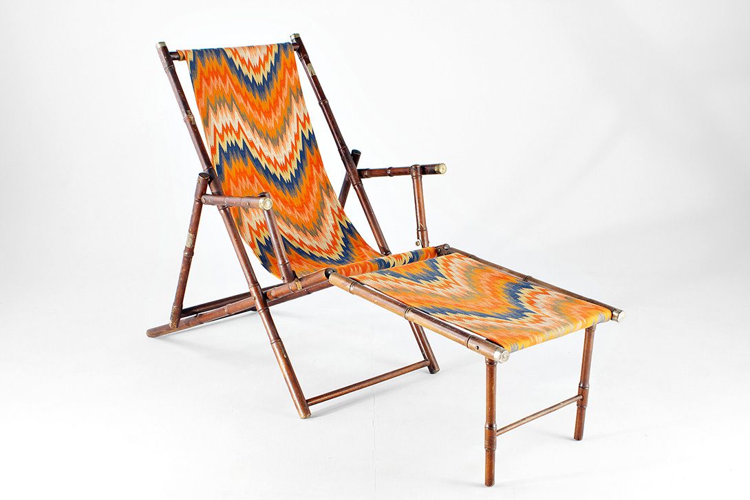 Foto Art Deco Bamboo Deck Chair JUST DECORATION