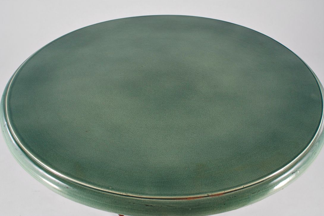 Foto Iron Garden Table with Green Top h73x80