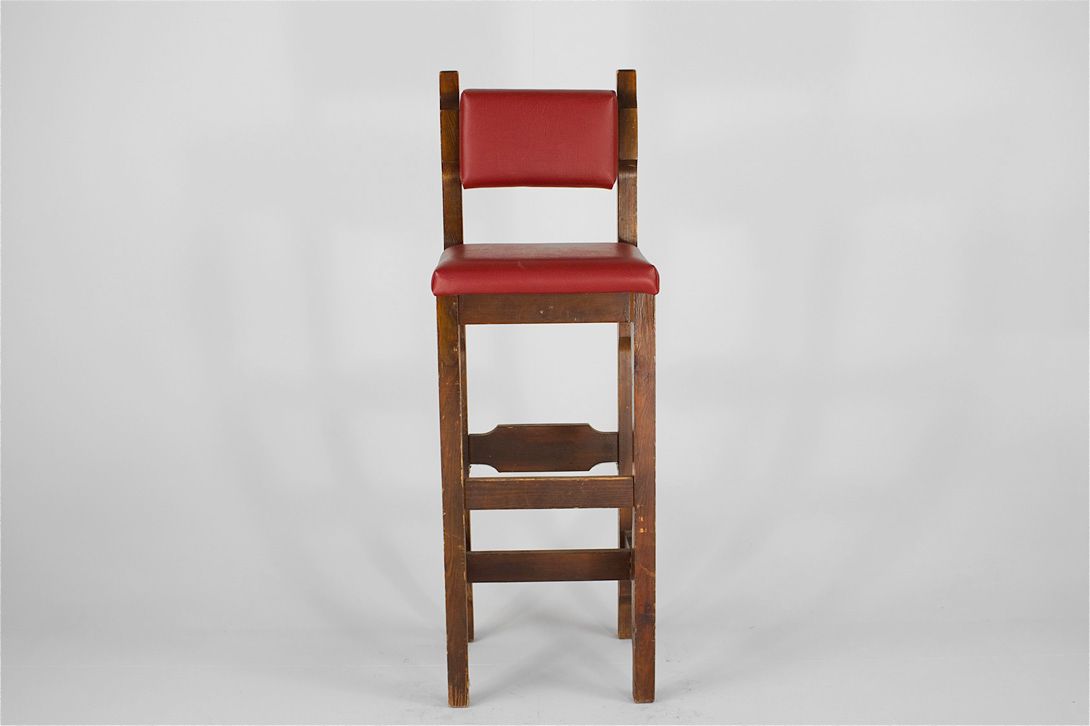 Foto Wood Bar Stool Café Moskow Berlin 1980 h120x43x41