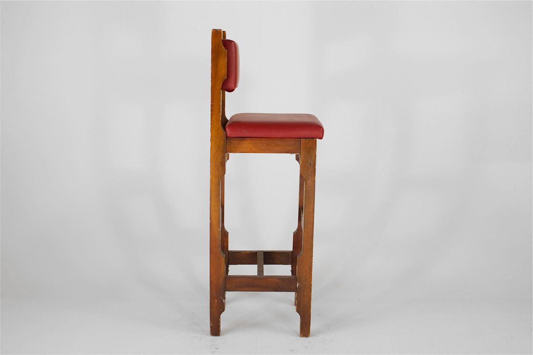 Foto Wood Bar Stool Café Moskow Berlin 1980 h120x43x41