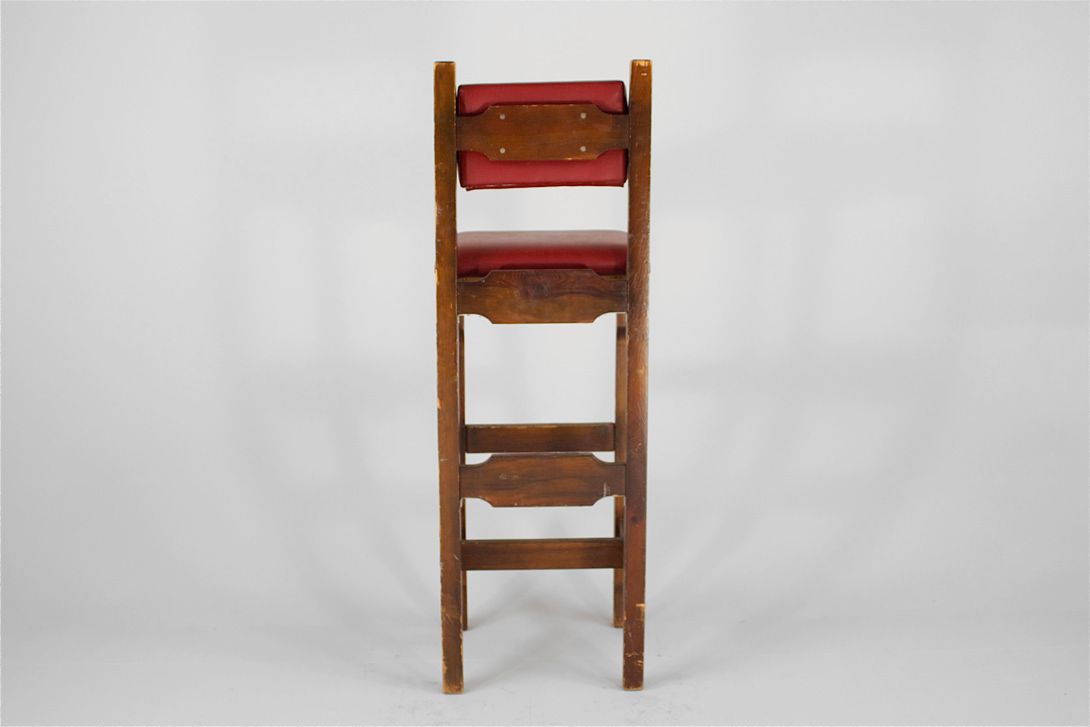 Foto Wood Bar Stool Café Moskow Berlin 1980 h120x43x41