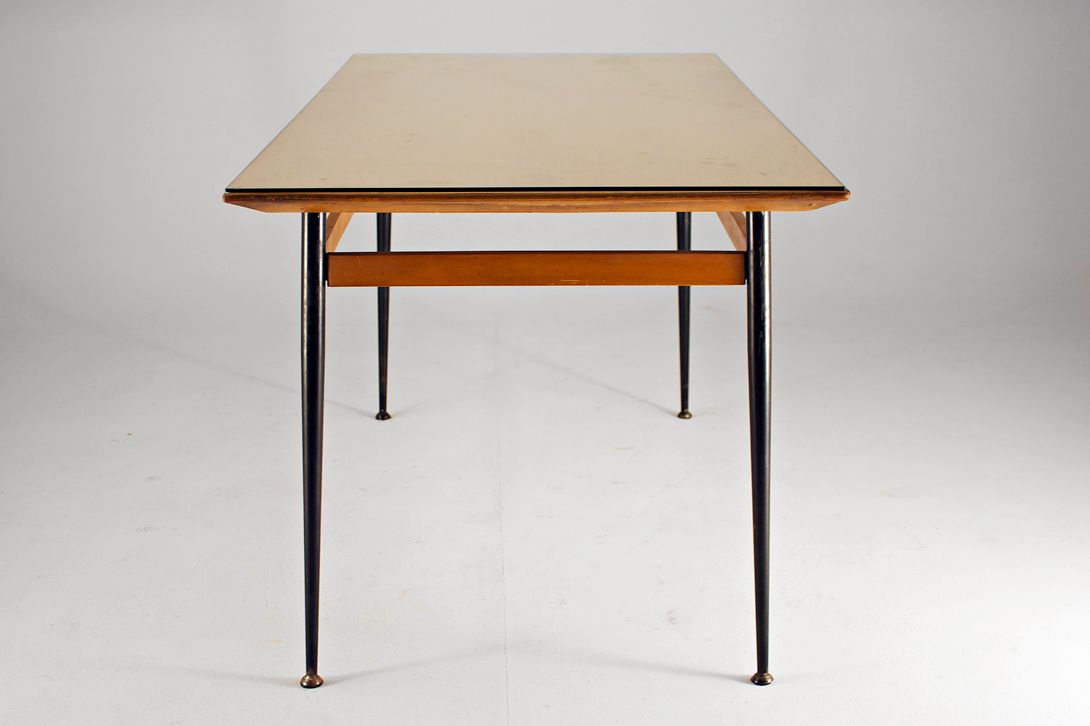Foto Dining Table Glass Top Italy 1956 h80x160x80