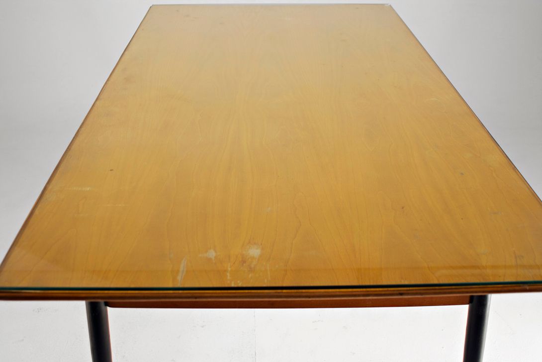 Foto Dining Table Glass Top Italy 1956 h80x160x80