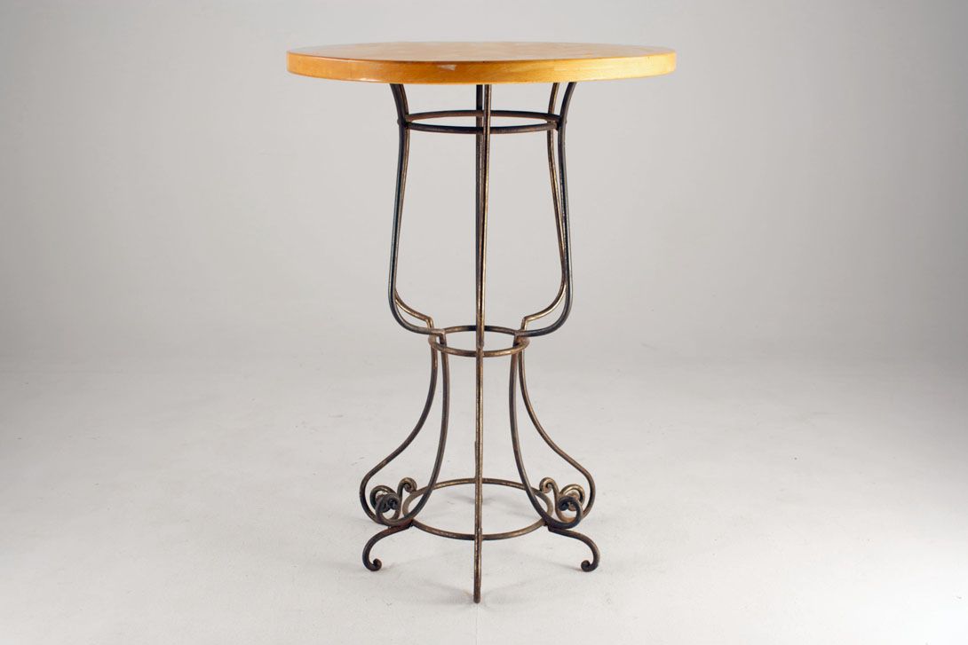 Foto Art Nouveau Metal High Table h80x110