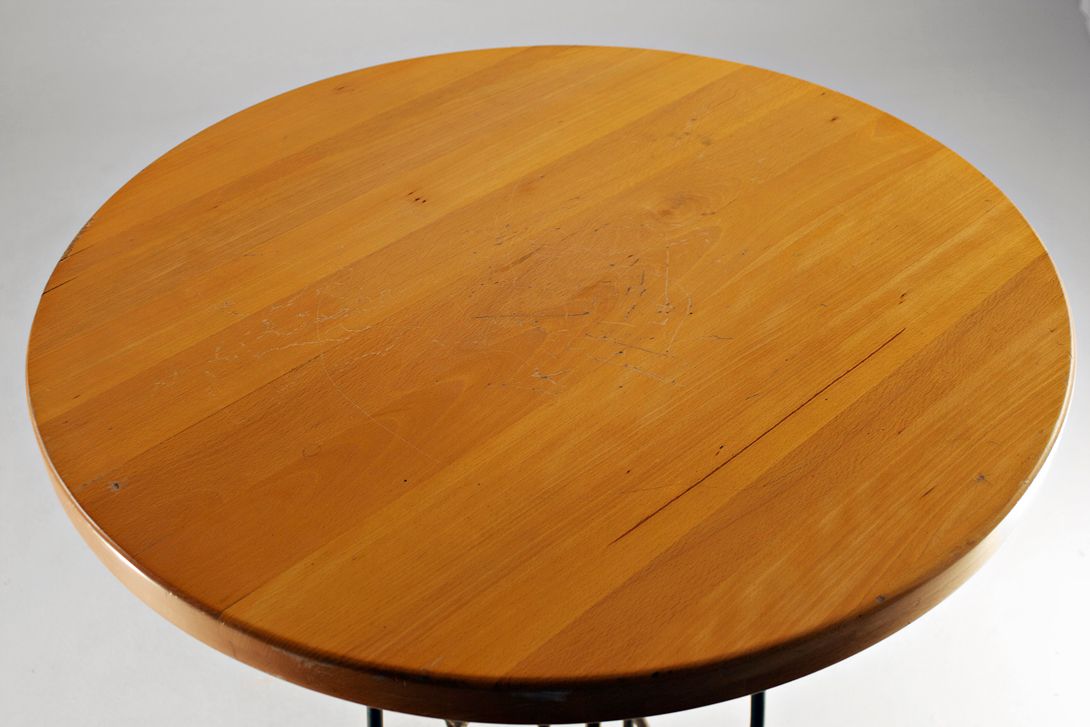 Foto Art Nouveau Metal High Table h80x110