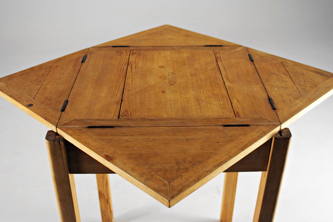 Foto Wooden Kitchen Table with Folding Top h78x55-70