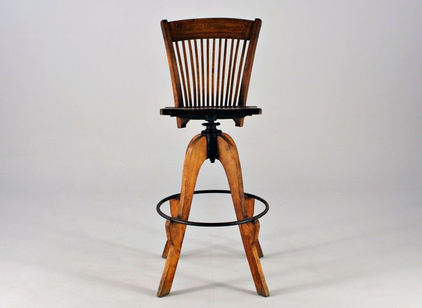 Foto Antique Office High Stool 1895