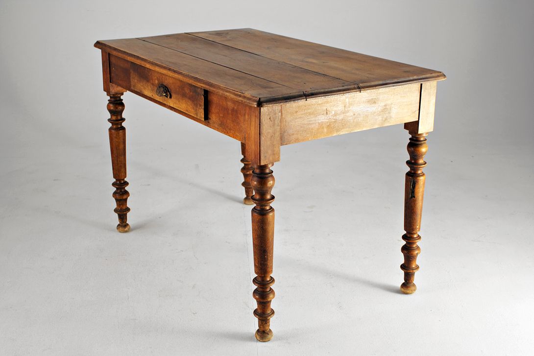 Foto Old Baroque Farmers Kitchen Table 1810 h73x110x68