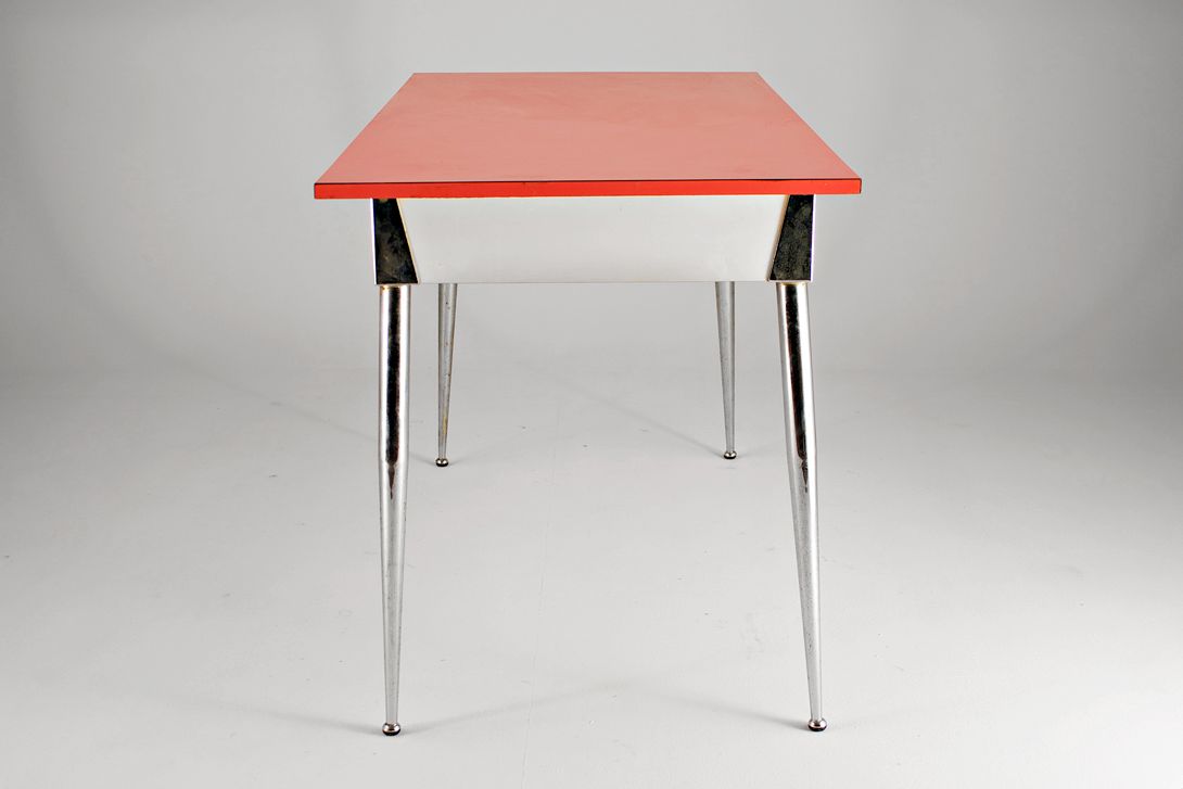 Foto Red Italian Kitchen Table 1952 h80x130x70